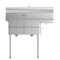 Koolmore 2 Compartment Stainless Steel NSF Commercial Kitchen Prep & Utility Sink with Drainboard SB141611-12R3 - alternate 3